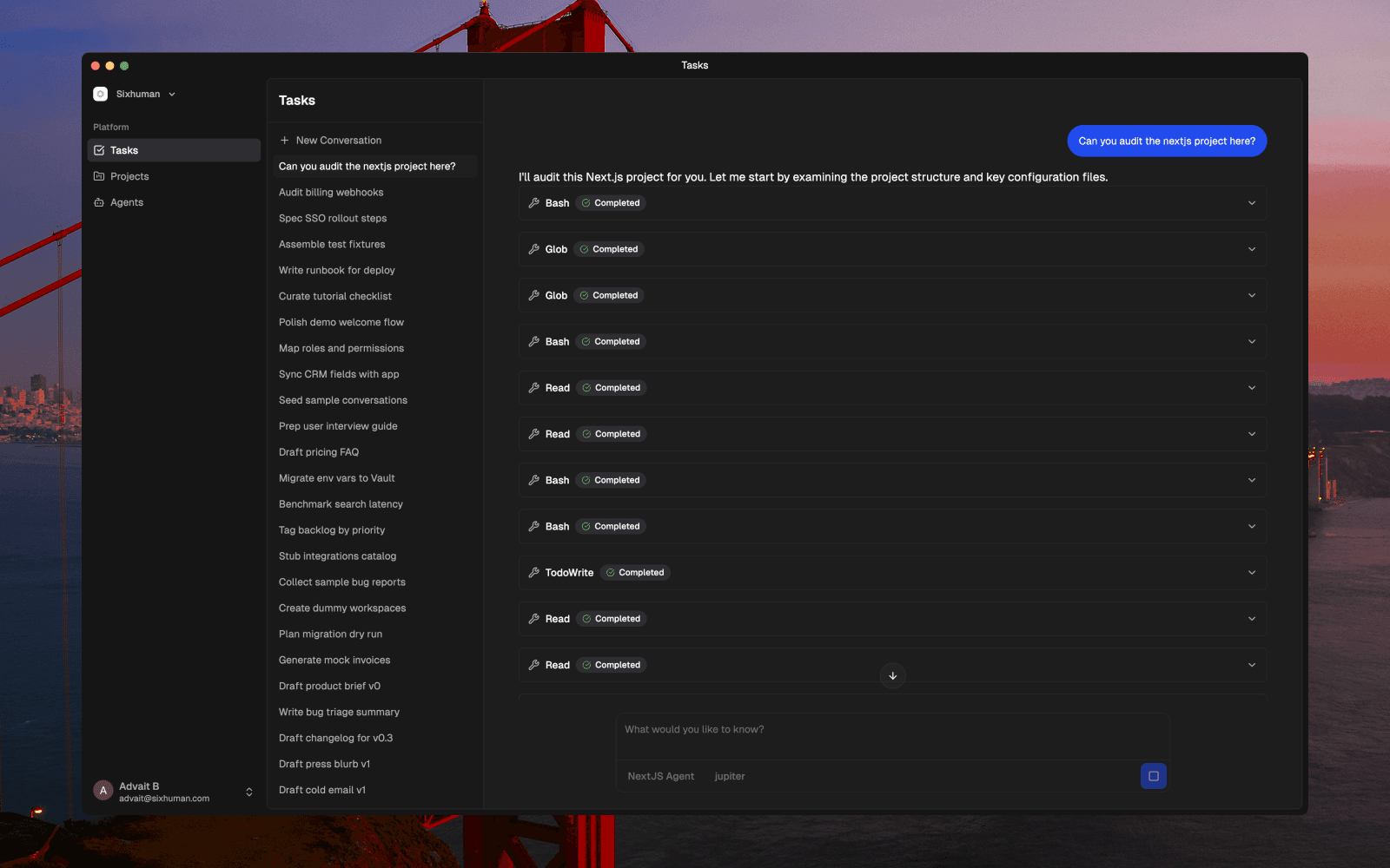 Start with your tasks